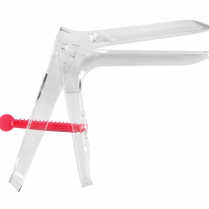 Гинекологическое зеркало (прозрачное) размер S, фиксатор красный  ( ООО «Медицинский изделия») - ЗДРАВДЕНТ МАРКЕТ - медицинские расходные материалы