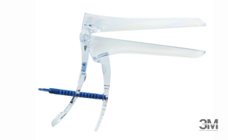 Гинекологическое зеркало (прозрачное), размер М, синий фиксатор ( ООО "Полимерные изделия") - ЗДРАВДЕНТ МАРКЕТ - медицинские расходные материалы