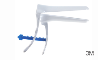 Гинекологическое зеркало (белое), размер М, синий фиксатор ( ООО "Полимерные изделия") - ЗДРАВДЕНТ МАРКЕТ - медицинские расходные материалы